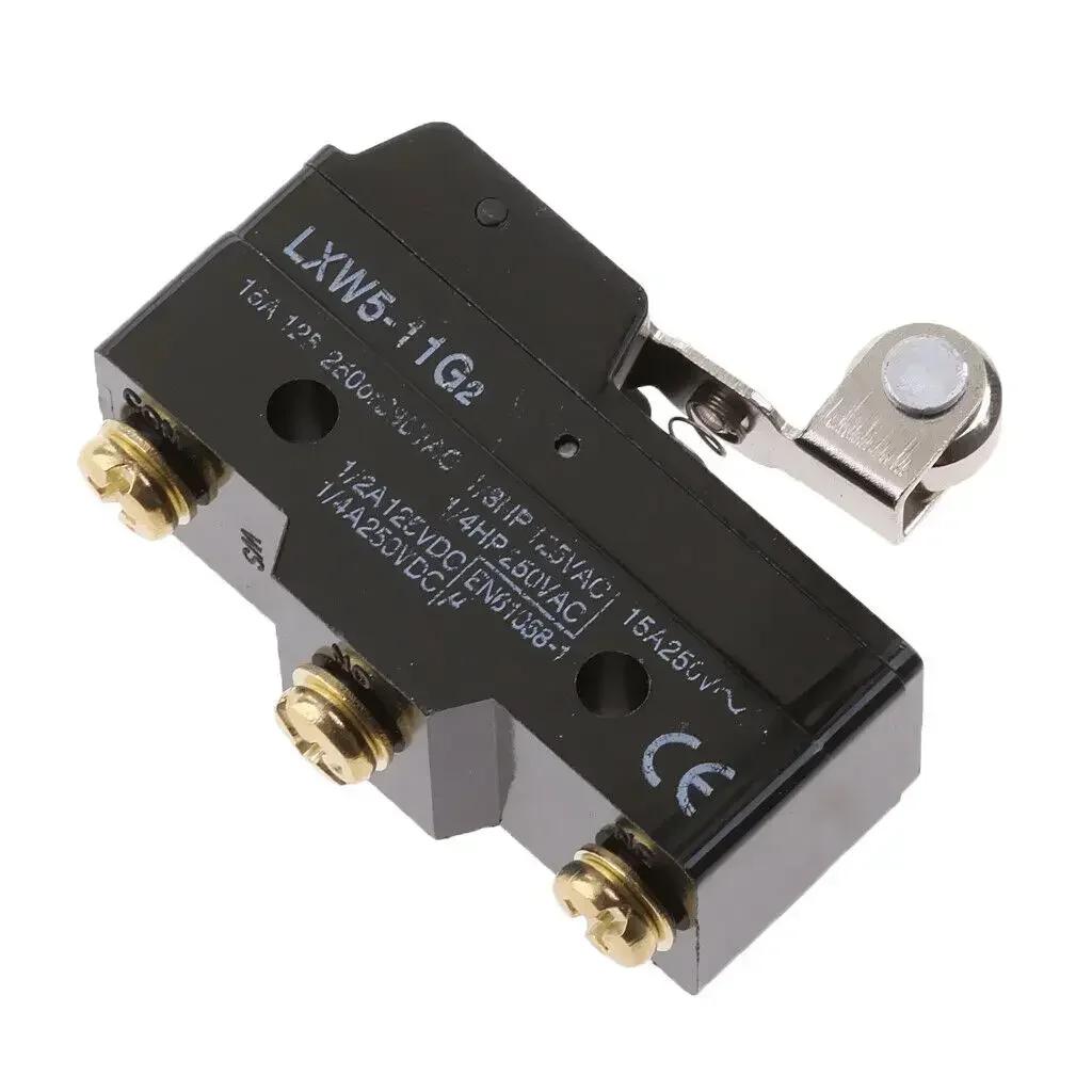 Interrupteur de fin de course pour LXW5-11G2 Levier à rouleau SPDT 1O1F Instantané Micro AC 250V/DC 220V Interrupteur de fin de course mécanique