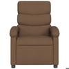 Fauteuil de massage - MAISON EXCLUSIVE - Inclinable - Marron tissu - 6 points vibration USB 5V - Inclinaison 135°