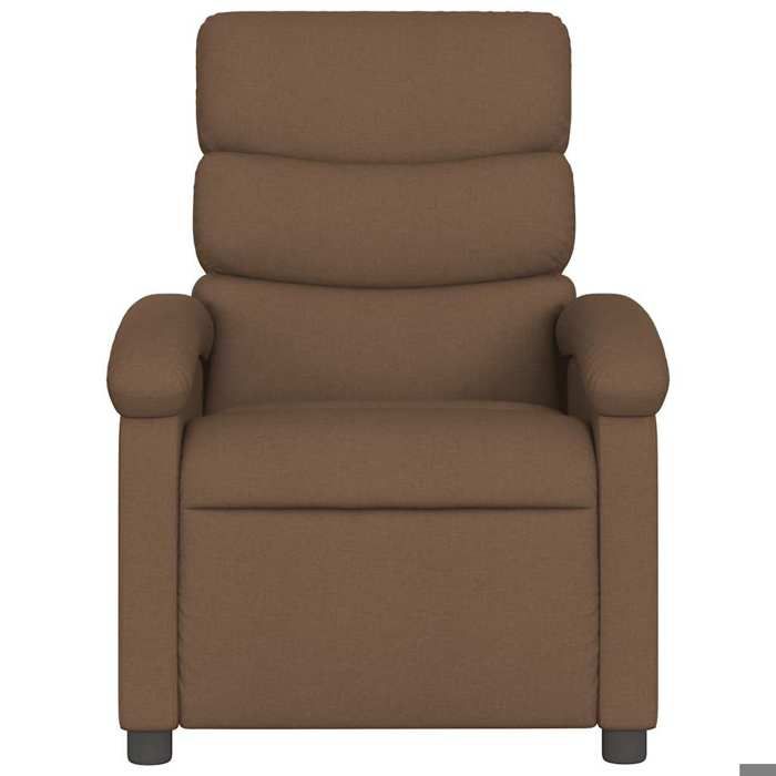 Fauteuil de massage - MAISON EXCLUSIVE - Inclinable - Marron tissu - 6 points vibration USB 5V - Inclinaison 135°