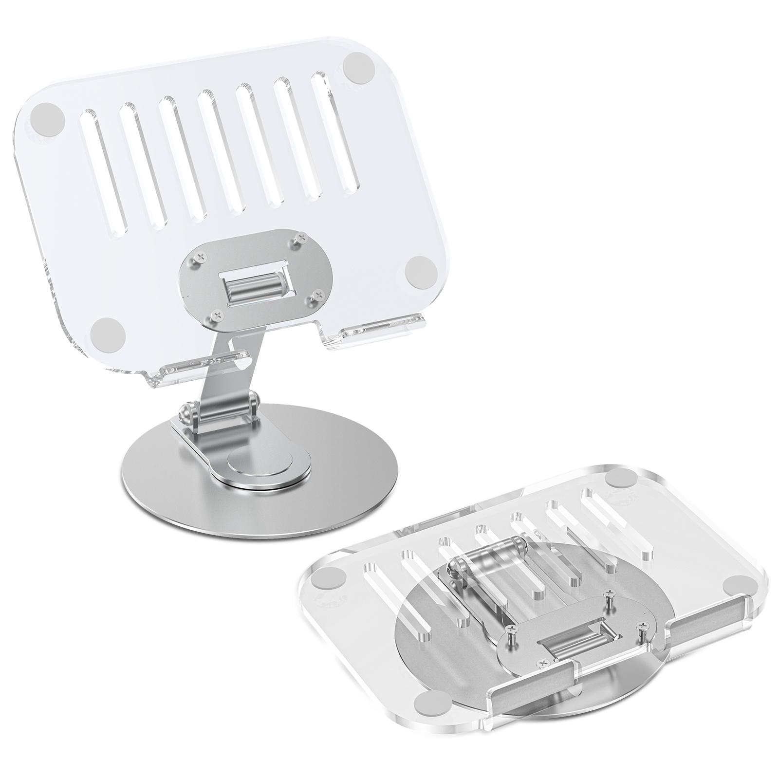 H14 Acrylic+Aluminum Alloy Laptop Stand Holder Notebook Computer Riser with Rotation Design A