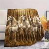 1PC Cute unicorn Print FlAannel Blanket, High quality Comfortable for All Seasons, Home Decor, Warmth and Comfort