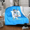 Football Messi Blanket Comfortable Great for Sofa Office Chair Livingroom All-Season Use Modern Style Birthday Christmas Gift Blanket