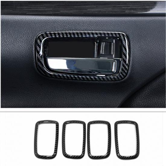 For Mitsubishi Outlander Sport   Carbon Fiber Inner Door Handle Trim