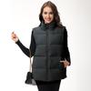 Women's Oversized Puffer Vest Stand Collar Zip Up Warm Sleeveless Coat For Spring Fall AJM-00001