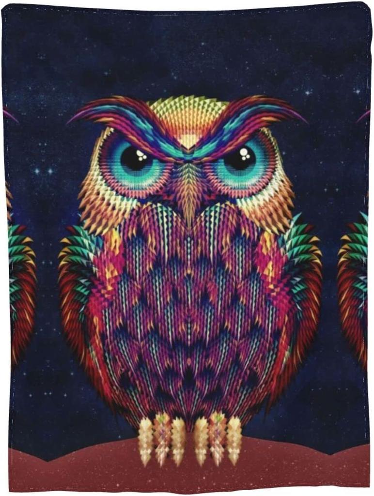 Prezenty dla miłośników sów Koce flanelowe Koc przytulny miękki komfortowy koc na łóżko kanapa sofa biuro dekoracyjny