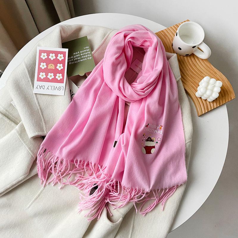 Quattro stagioni disponibili Nuovo versatile cappotto da donna in finto cashmere sciarpa calda media sciarpa scialle