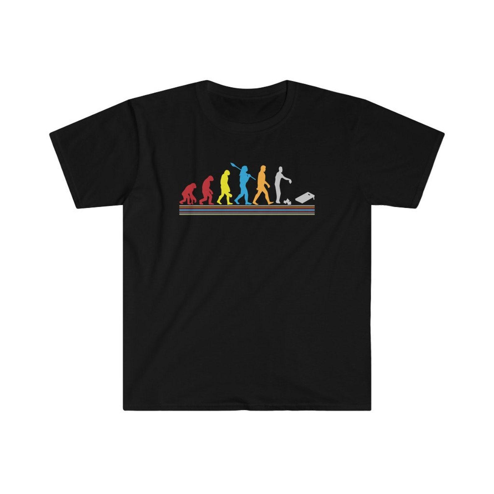 Cornhole Shirt | Cornhole Evolution | Cornhole Game and Tournament Day Shirt | Bean Bag Toss T Shirt | Cornhole Player Gift | Corhole Tshirt S