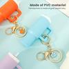 8Pcs Flower Keychain Pendant Wear Resistant Not Easy to Fade Ice Bucket Cup Keychain with Detachable Lid for Storaging Coin Pill