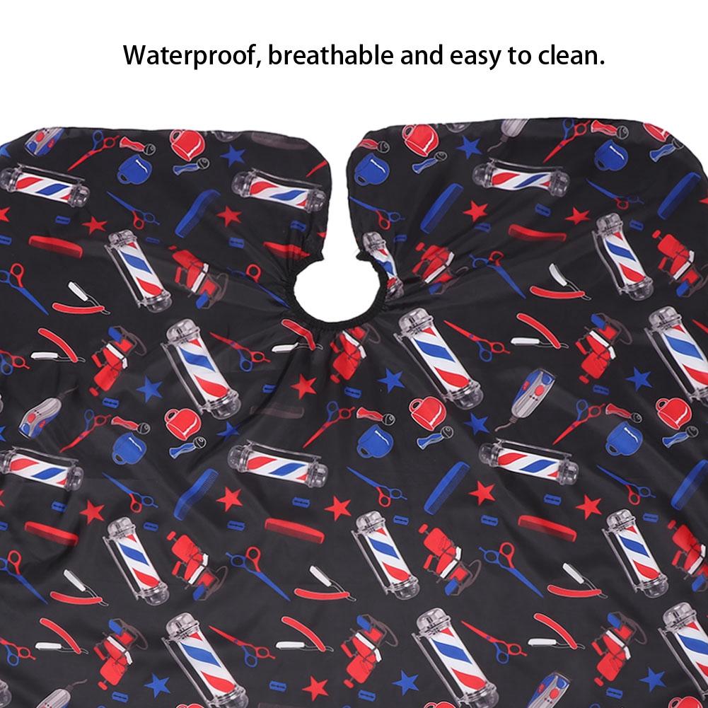 Fashionable Barber Shop Hairdressing Cape Hair Cutting Apron Hair Beauty Tool 160x140cm (Black)