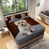 Animal Puppy Pattern Mattress Four-Piece Bedding Set Bedroom Dormitory Bedding Decoration