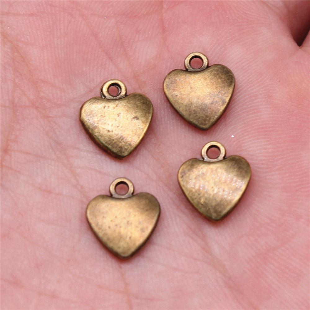 Charms Peach Heart Love Pendants Wedding Jewelry Findings QC094