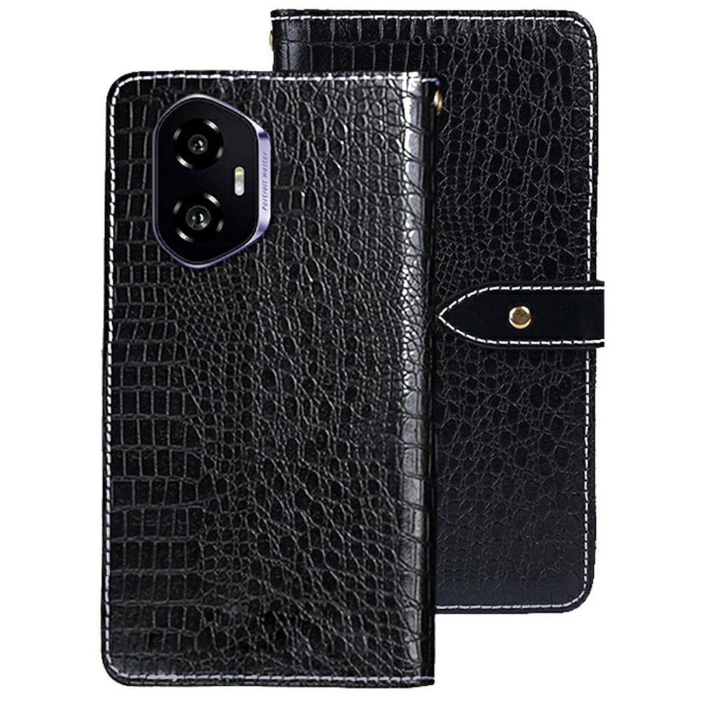 

IDEWEI For Honor 300 Case Crocodile Texture PU Leather Flip Phone Cover A