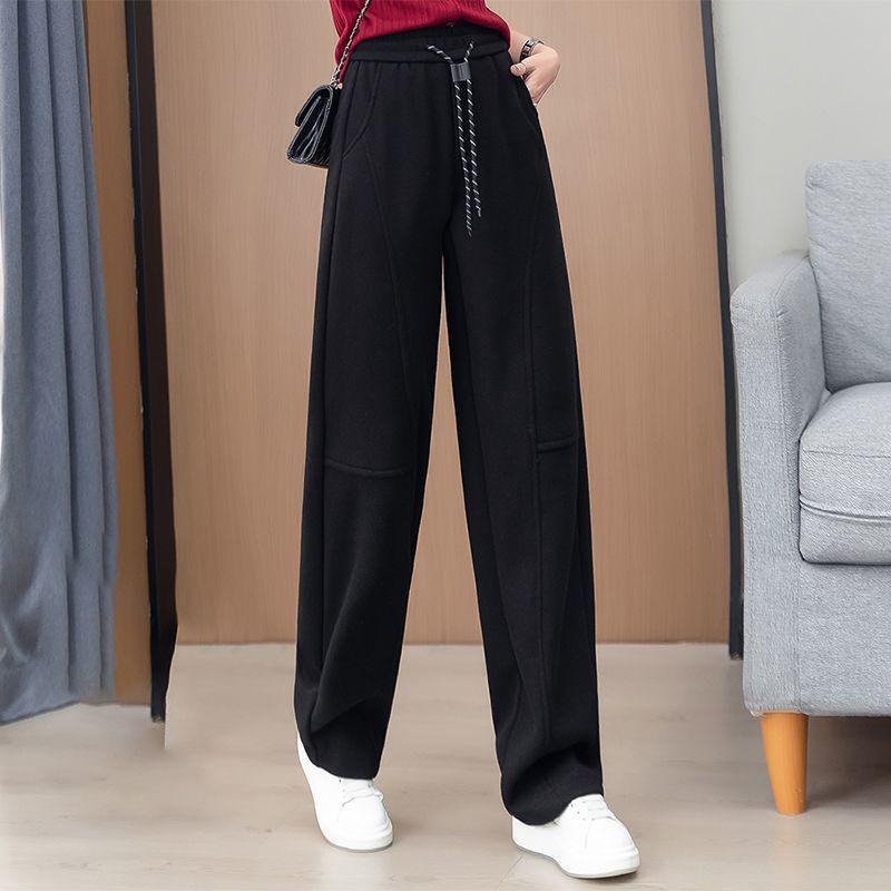 Women's Yellow Straight-Leg Sporty Casual Sweatpants - Spring/Autumn 2025 Collection