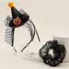 Hair Tie Headdress Headband Glitter Cartoon Pumpkin Strong Hold Catch Hair Hoop Hair Styling Tool