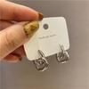 New Fashion Metal Gold Color Love Heart Hoop Earrings for Women Girls Korean Elegant Simple Heart Party Zircon Birthday Gifts