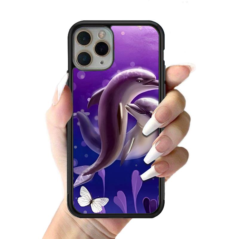

Чехол для телефона «Дельфин», силиконовый чехол из ПК + ТПУ для iPhone 11 12 13 Pro Max 8 7 6 Plus X SE XR Hard Fundas iphone 14promax