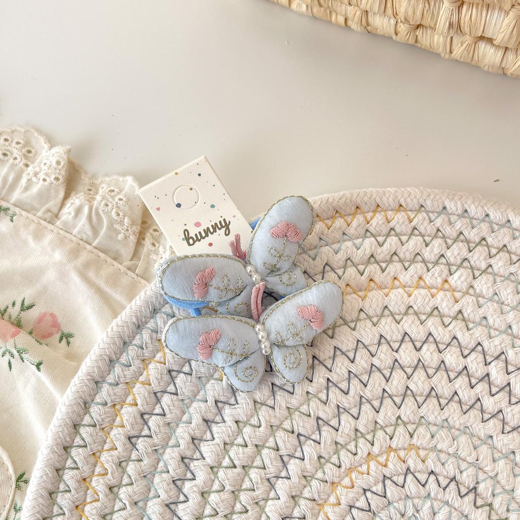 2 Stück/Los Kinder Schmetterling Haarspangen Handgemachte Stickerei Baby Mädchen Süße Haarspangen Haarspangen Haarklammern Haarschmuck Kopfschmuck
