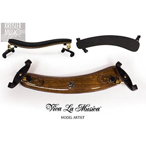 Authentic Viva Musica Artist Violin Shoulder Rest with Gold Legs, 4/4 Size