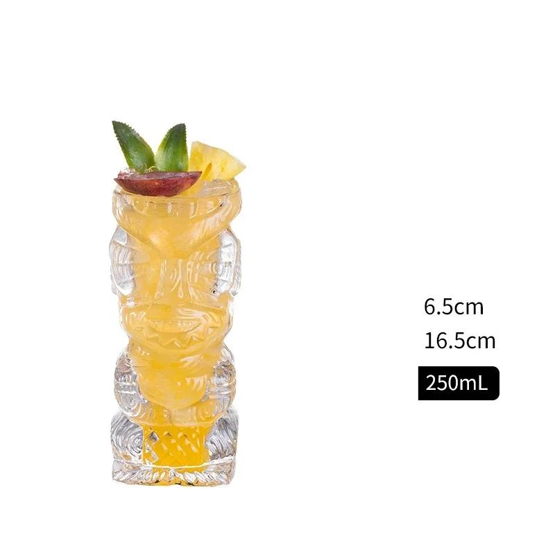 Lead-free Glass Cup Hawaii Tiki Mugs Creative Cocktail Glasses Beer Glass Martini Glasses Beverage Mugs Funny Cup Coffee Cup