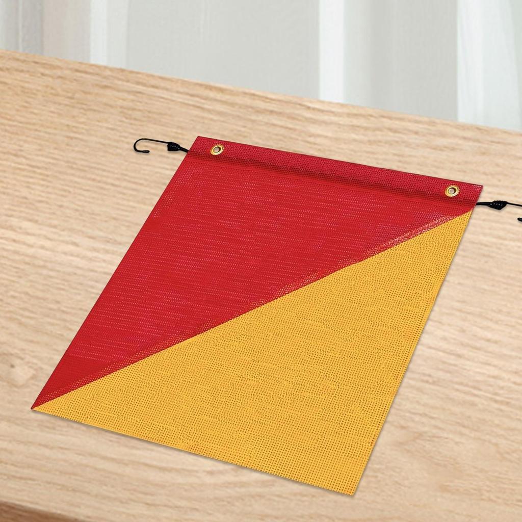 Safety Flag 6 Pieces Trailer Flags With Elastic Cord 18 X 18 Inch High Visibility Banner For Truck Load Farm Tow Vehicle Trailer