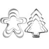 3Pcs/set Christmas Cookie Cutter Gingerbread Xmas Tree Mold Christmas Cake Decoration Tool Navidad Gift DIY Baking Biscuit Mould