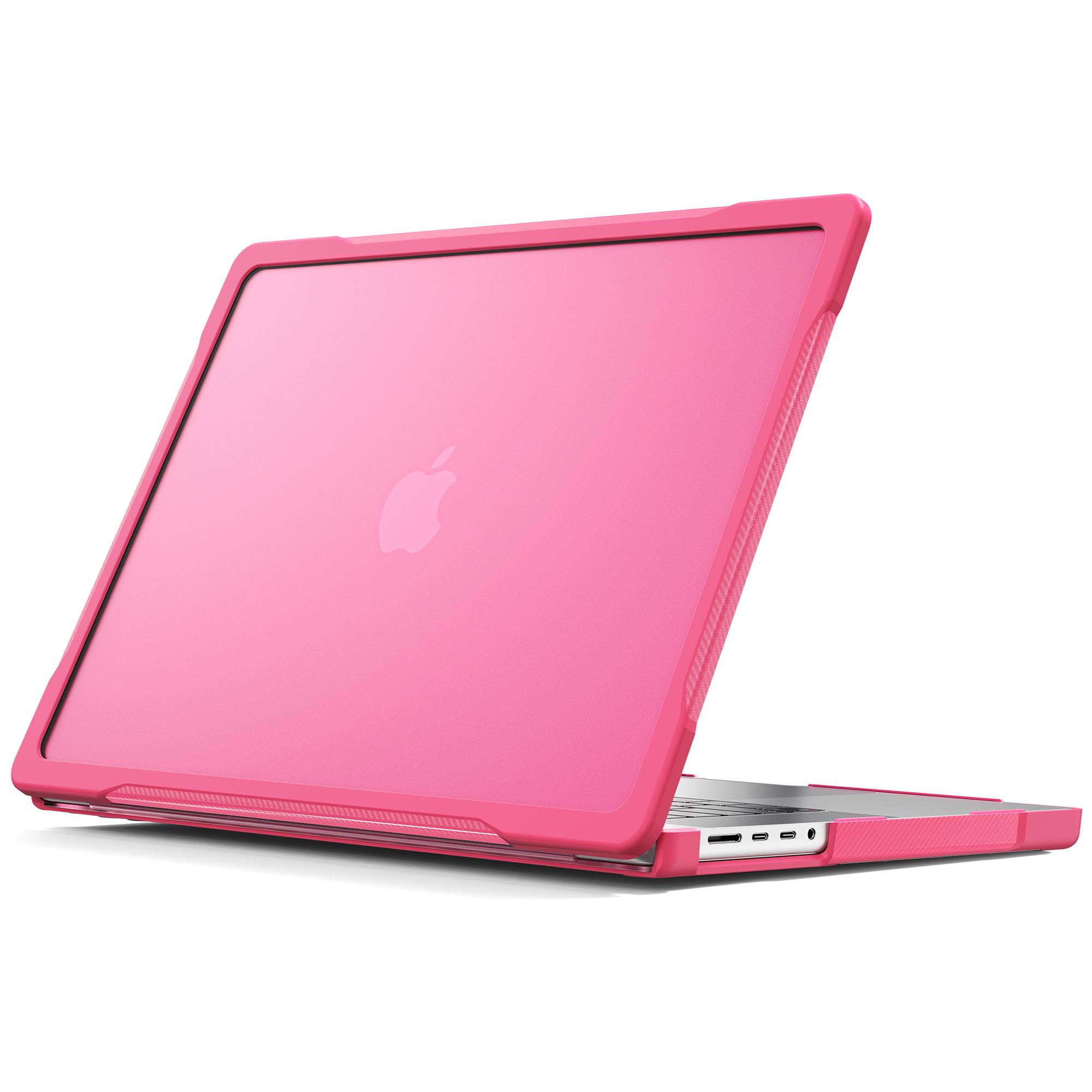 

For MacBook Pro 16 inch (2024) (2023) (2021) A2485 A2780/A2991 (M1/M2/M3) PC+TPU Laptop Cover Anti-Drop Shockproof Case Rose