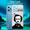 Edgar Allan Poe Phone Case For Redmi 12 13C 12C 15C 9 10 10C Note 13 Pro Plus 14 15 Pro 9T 9C 9A TPU Soft Cover Clear Cell Cases