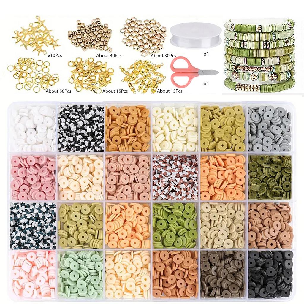 Beaded Bead Bracelet Material Loose Bead Bracelet Accessories Bead Bead Bead Diy Soft Pottery Set