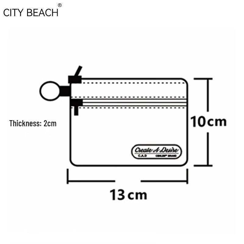 CITY BEACH Fabric Coin Purse & Mini Card Holder