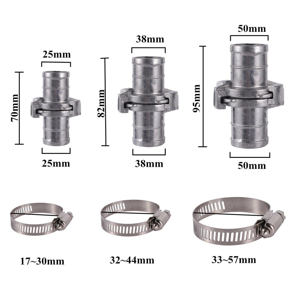 Quick Coupling Garden Watering Hose Connector Adapter Pipe Fitting With Clamp for Fire Hose Agriculture Irrigation Accessories