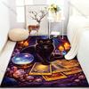 Mystical black cat with tarot cards Pattern Rug Carpets for Bedroom Living Room Sofa Mat Creative Door Mat Cloakroom Home Decor