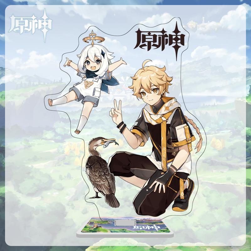 16cm Height Acrylic Large Stand-up Display Featuring Characters From Mondstadt and Liyue In Genshin