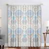 2PC Home Decoration Curtains With Diagonal Flower And Rod Pocket Curtains, Kitchen, Coffee Shop, Living Room, Balcony, Garden