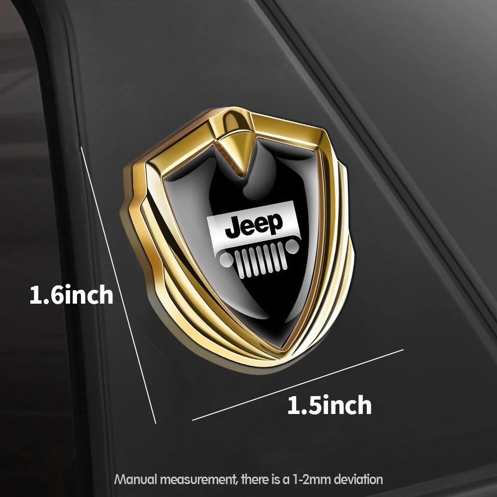 Gold Silver Metal Car Shield Sticker Trunk Decal For Jeep Renegade Cherokee Wrangler Patriot Gladiator Compass AKP1