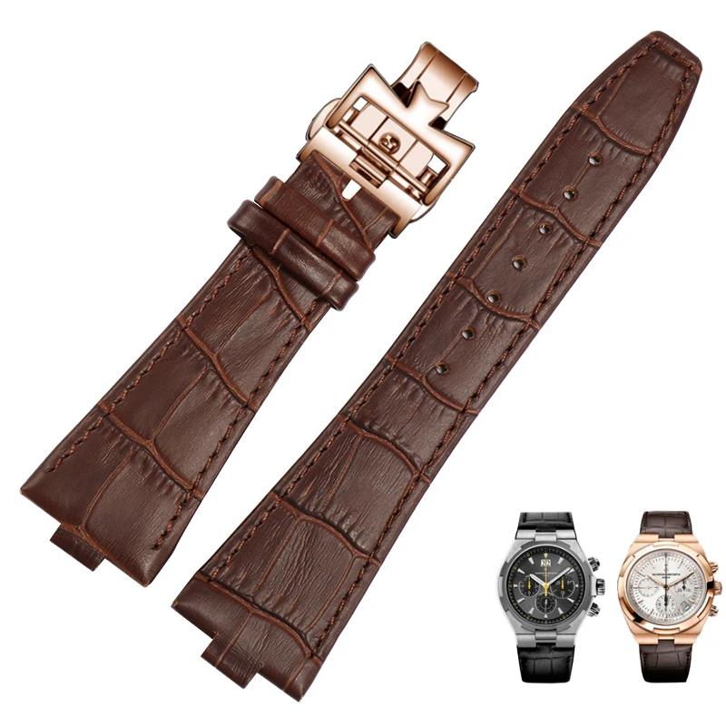 25*8 мм натуральная кожа мужской ремешок для часов Vacheron Constantin OVERSEAS Series — фото 19