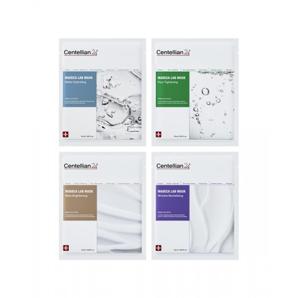 Centellian24 Madeca Lab 4 Mask Trial Kit 1 Sheet Each For Moisture Pore Whitening And Elasticity Madeca Lab 4-pack mask trial kit