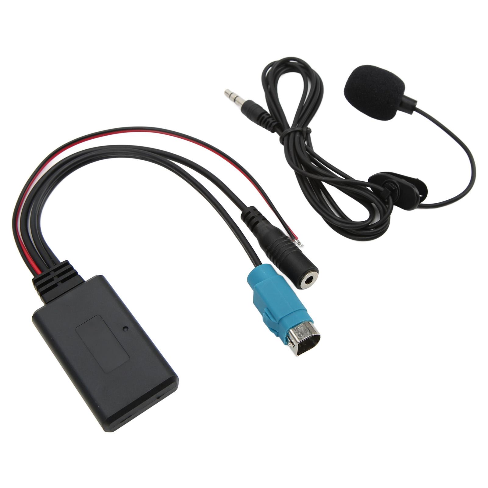 

Car Stereo Bluetooth 5.0 Input Cable Audio Music Adapter with Microphone Replacement for KCE‑236B for Android