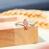 1Pc Fashion Double Tone Music Note Copper Ring, Creative Simple Fashion, Color Separation Open Ring