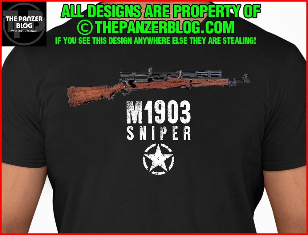 

M1903 Sniper Rifle T-Shirt WWII US Army Unisex T-Shirt XXXL