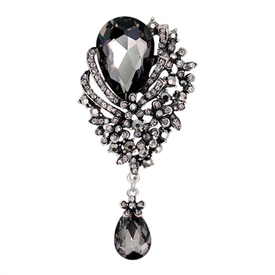 Brošňa so zásnubným šperkom s dutým dizajnom zo zliatiny pre ženy