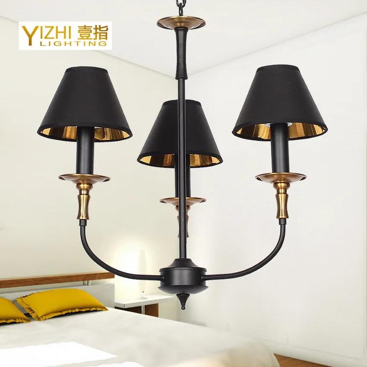 

Американская гостиная современная минималистская спальня кованое железо европейская ретро черная столовая искусство мода подвесные светильники LX111706