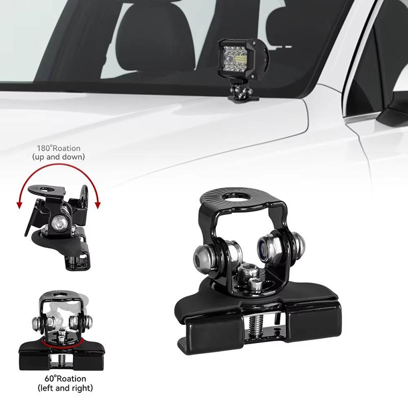 LED Light Bar Mount Bracket Adjustable Clamp Holder Kit for Offroad Work Lights Roof Rack Car SUV Truck Outdoor Lighting