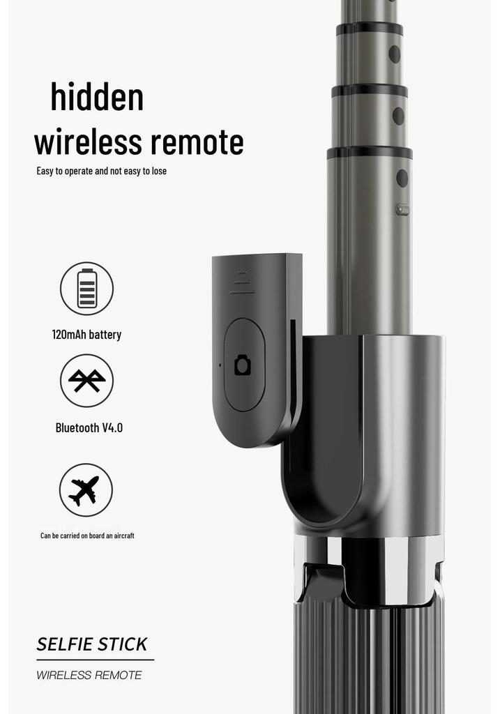 Bluetooth Integrated Selfie Stick with L08 Gimbal Stabilizer and Anti-Shake Tripod