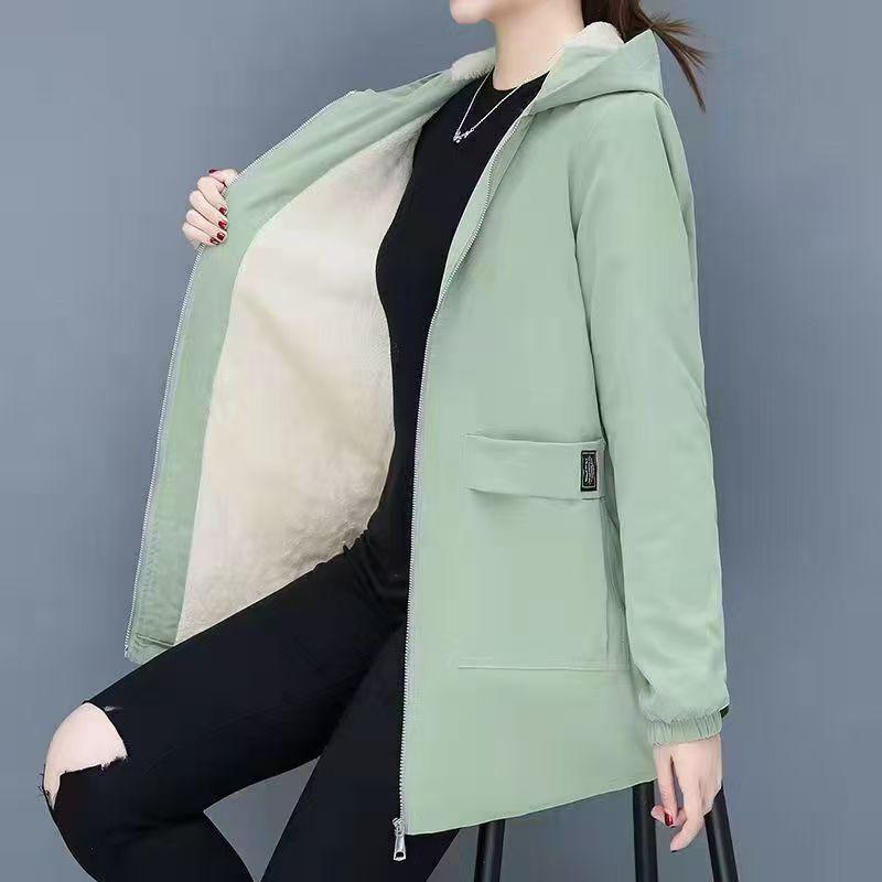 Autumn/Winter 2025 Korean Style Thick Warm Hooded Cotton Coat for Women - Versatile, Slimming, and Loose.