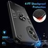 KEYSION Shockproof Armor Case for HONOR 400 Pro 5G Soft Silicone+PC Metal Ring Stand Phone Back Cover for Huawei Honor 400 5G