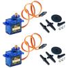TS90MD Mini Digital Servo, Full Metal Gear 360 Degree Continuous Rotation, Micro Servo for Helicopters, Airplanes, Robot Car Models, 2 Pieces