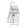 Freestanding Outdoor Kitchen Multi-Functional Sink Set, Stainless Steel Single Bowl, for Commercial Use In Restaurants and Cafes