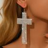 Ladies' fashionable design cross light luxury earrings and jewelry are suitable for dates, parties, holidays, and gifts