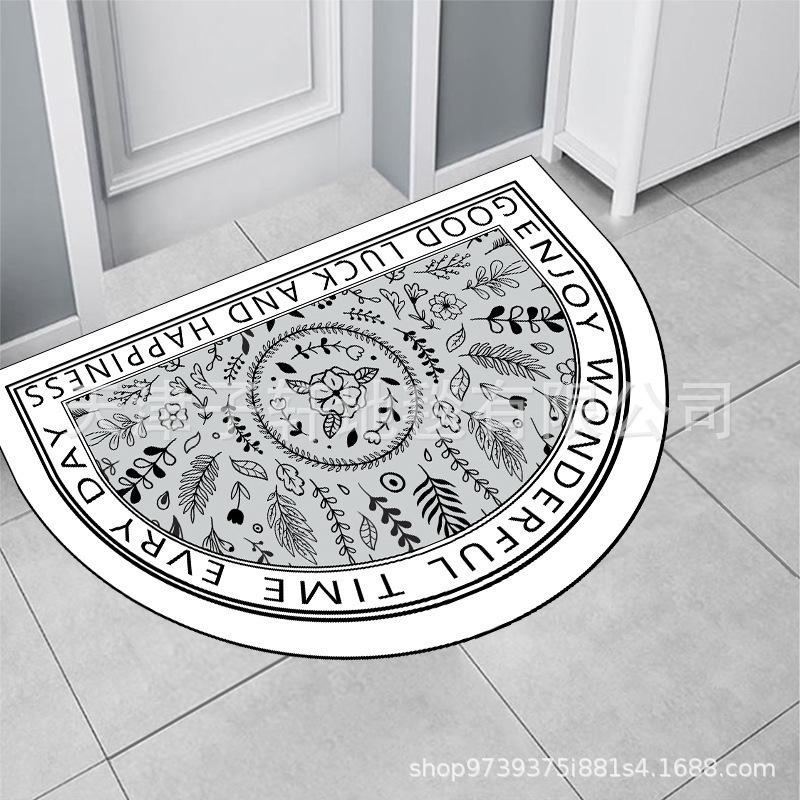 Nordic National Wind Diatom Mud Mat Bathroom Toilet Absorbent Non-slip Dirty and Easy To Clean Porch Mat