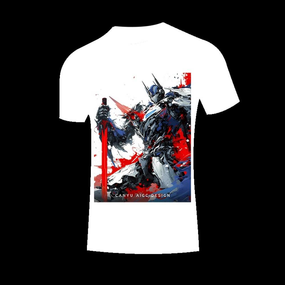 Transformers Optimus Prime Bumblebee 3D Printed Children's T-shirt, Boys' Fashion Casual Comfortable Top  New Edition